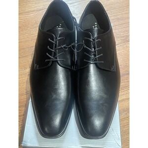 Perry Ellis Portfolio Men's Leather Dress Shoes Black NEW WITH BOX, Size 12